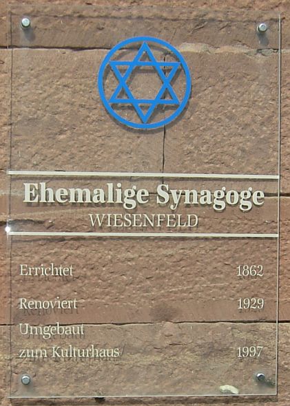Die Synagoge in Wiesenfeld (Stadt Karlstadt, Main-Spessart-Kreis)
